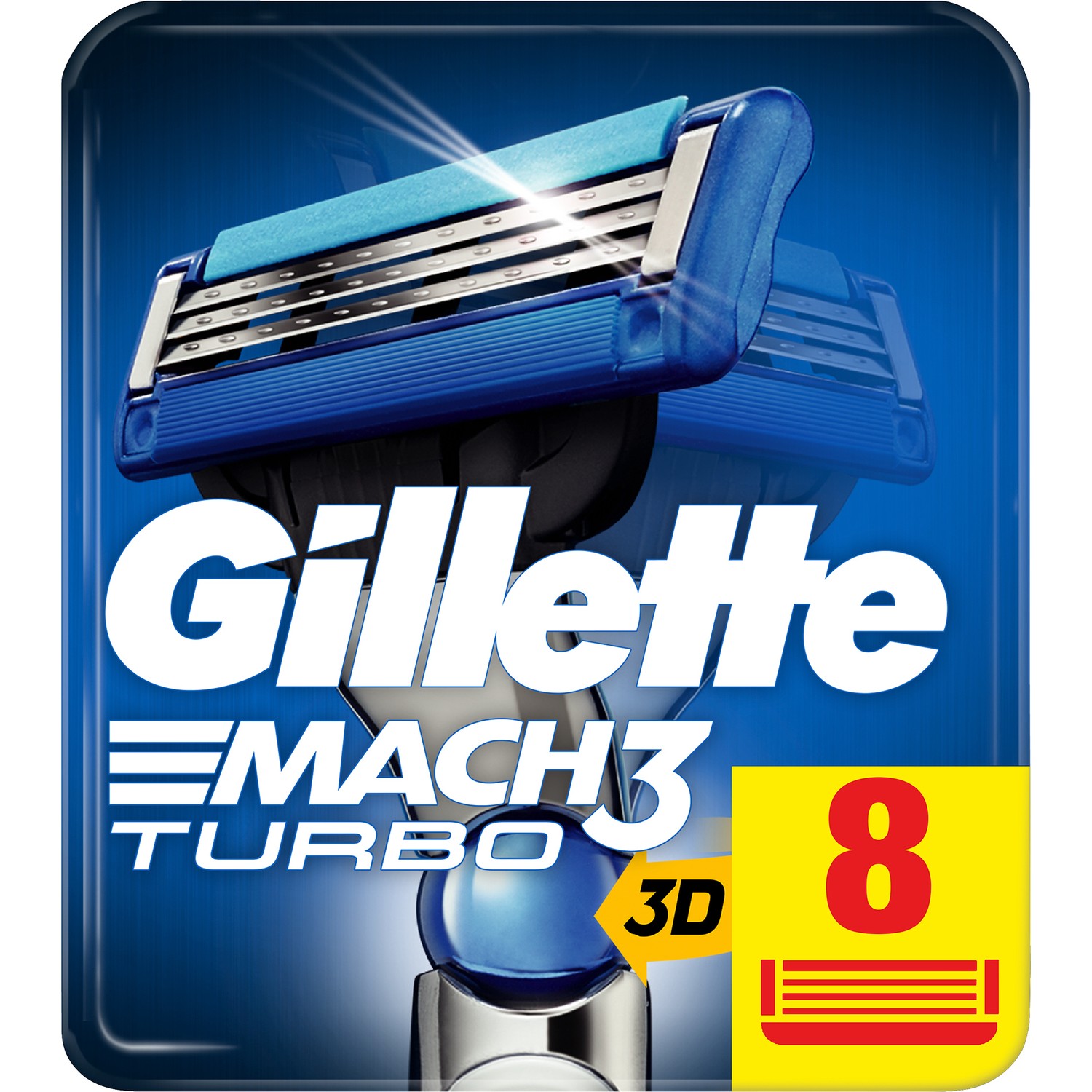 Gillette Mach3 Turbo Yedek Tıraş Bıçağı 8'li