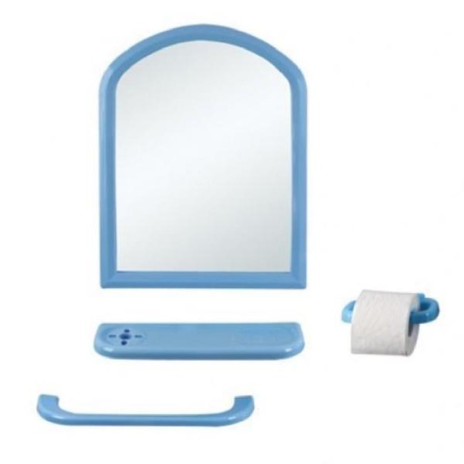 Çelik Ayna Kubbeli Banyo Aynası Set