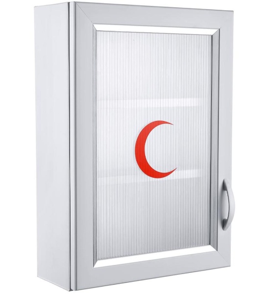 Çelik Ayna Tek Kapaklı PVC Ecza Dolabı