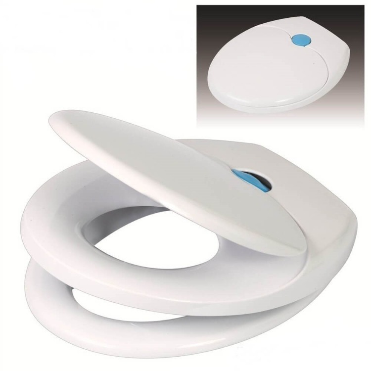 Çelik Ayna Çocuk Adaptörlü Yavaş Kapanan Klozet Kapağı