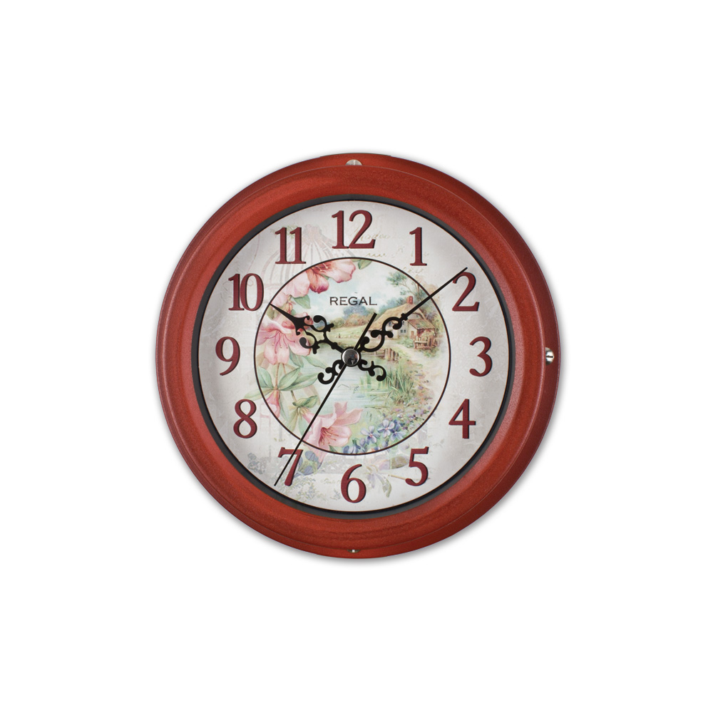 Regal 0066 R2 Vintage Tarzı Metal Kasa 22,5 Cm. Duvar Saati