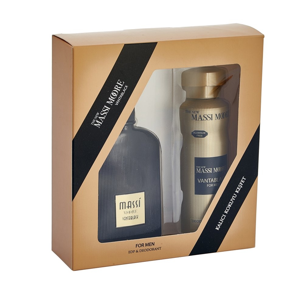 The New Massi Moore Vantablack Erkek Parfüm Deodorant Set