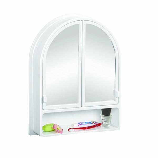 Çelik Ayna Kubbeli 2 Kapaklı Banyo Dolabı