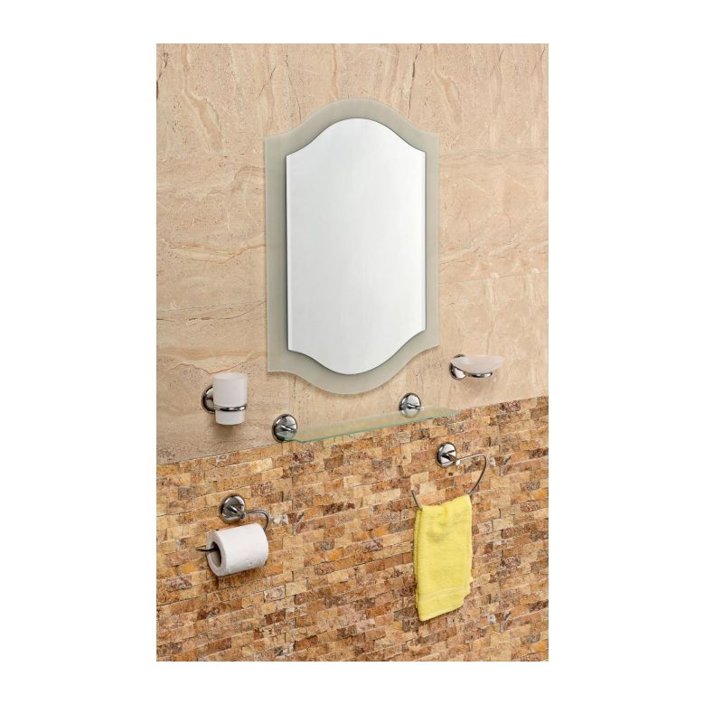 Çelik Ayna Eko Papatya Çift Cam Banyo Aynası Set