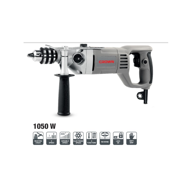 Crown CT10032 Mikser Matkap 1050 W, 16 mm