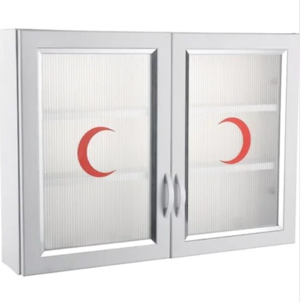 Çelik Ayna 2 Kapaklı PVC Ecza Dolabı