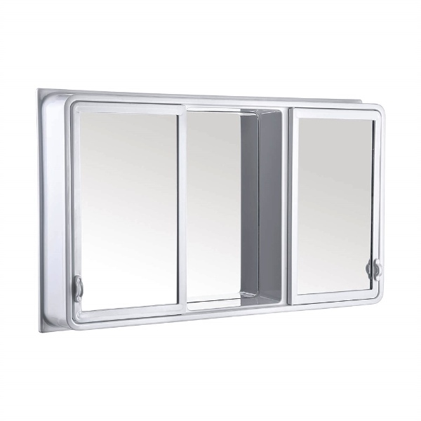 Çelik Ayna 2 Kapaklı Aynalı Banyo Dolabı